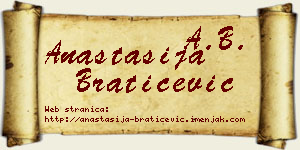 Anastasija Bratičević vizit kartica